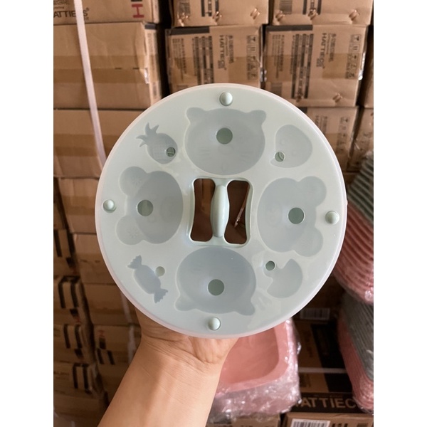 Khuôn silicon có nắp đậy làm bánh chế biến đồ ăn dặm cho bé - khuôn nướng bánh - khuôn hấp bánh silicon