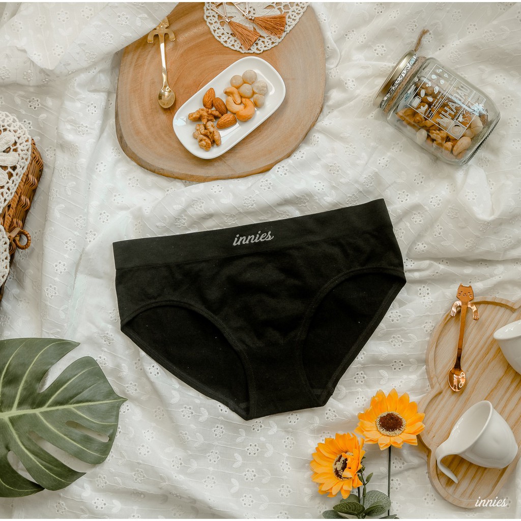 Combo 3 quần lót nữ Innies - Hipster (Đen - Xám - Nude)