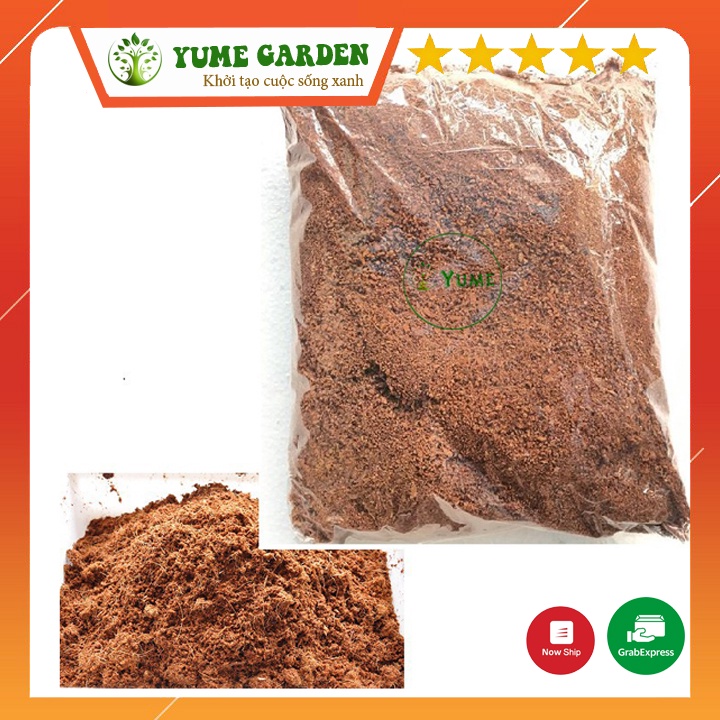 Mụn xơ dừa trồng cây giúp đất tơi xốp giữ ẩm cao túi 20x30cm