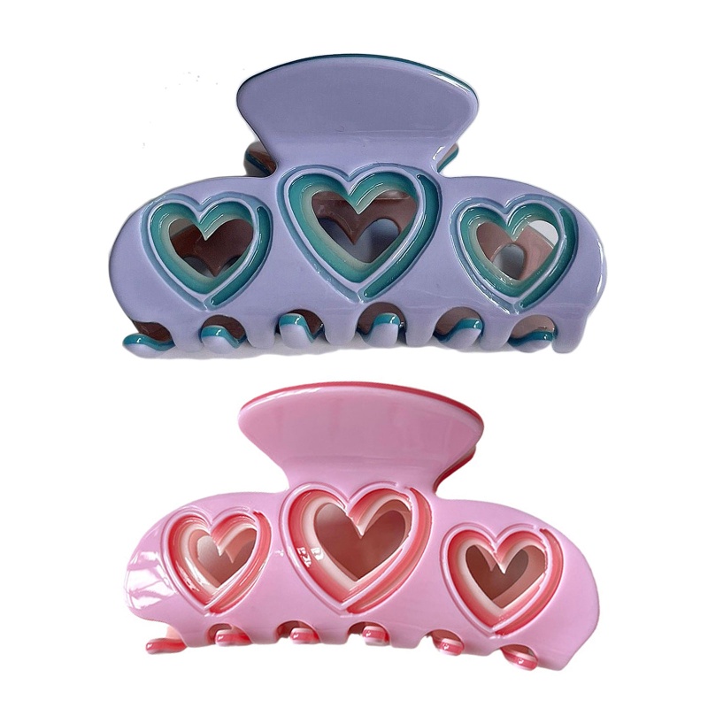 Kẹp Tóc Càng Cua Dày Dặn Hình Trái Tim Cho Nữ