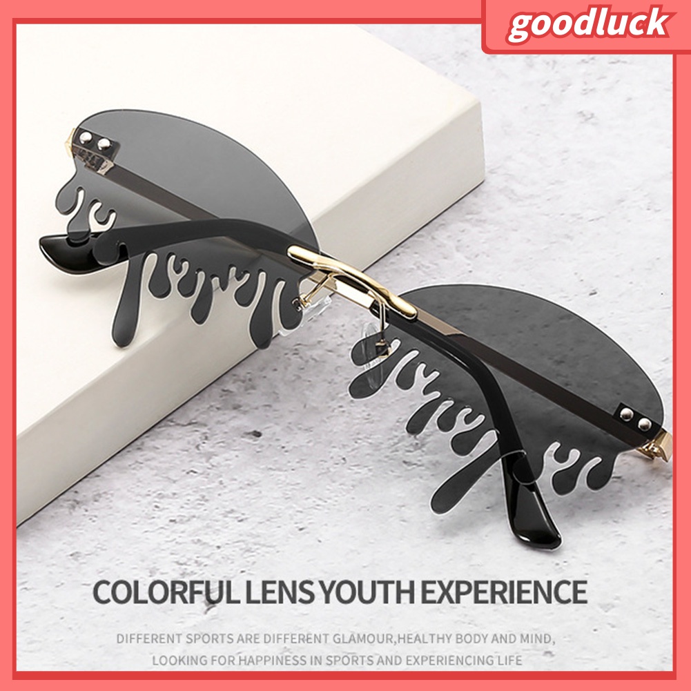 Kính Mát Hình Giọt Nước Không Gọng Chống Tia UV Thời Trang Unisex