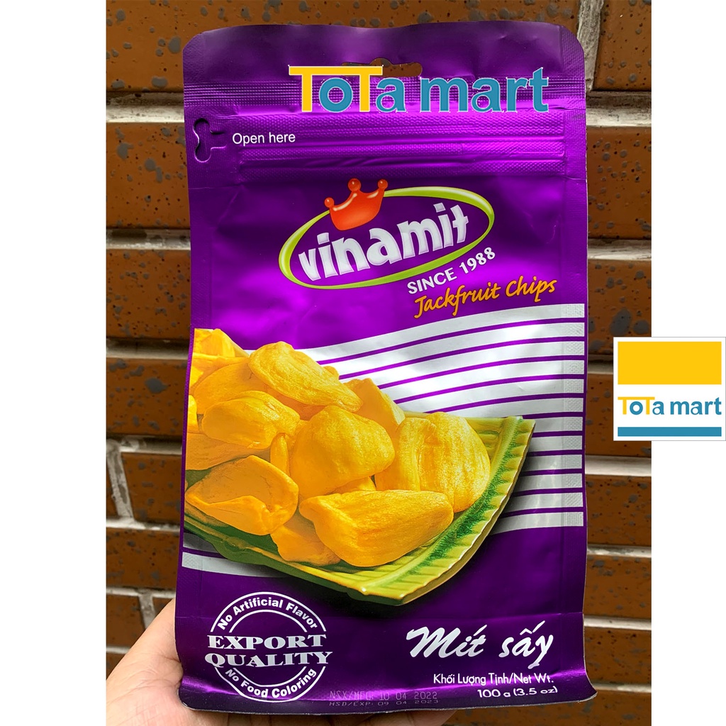 (HSD 02,04/2023) Mít sấy, trái cây sấy VINAMIT gói 100g.