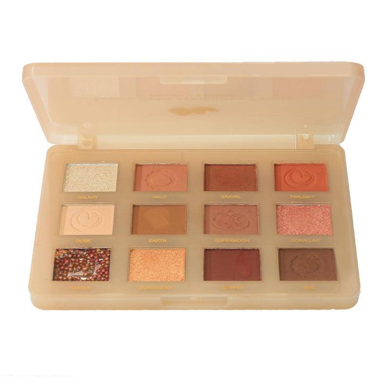 Bảng Phấn Mắt 12 Màu Sắc Hiệu Ứng Ngọc Trai Lấp Lánh Trang Điểm Xinh Xắn