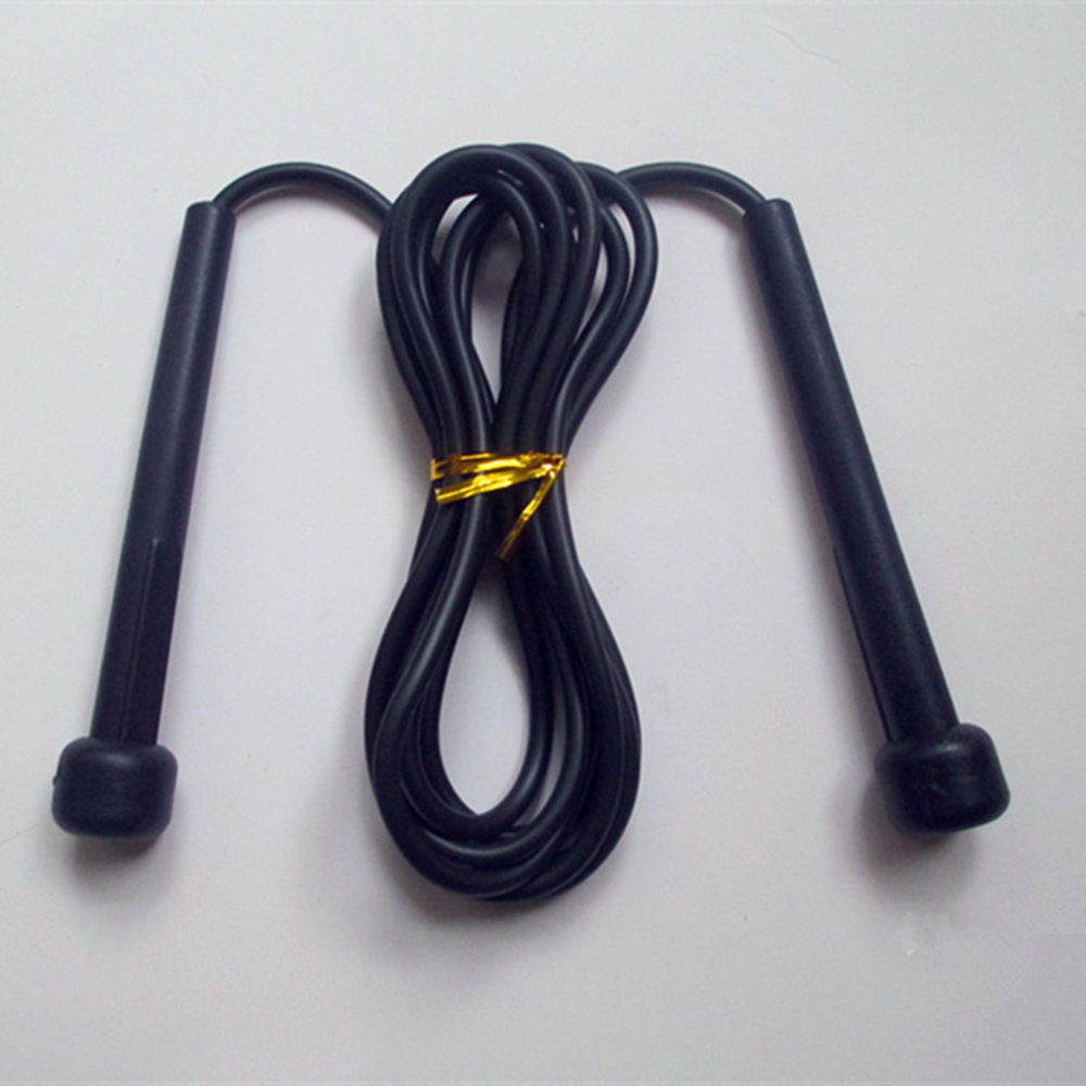 Adjustable Aerobic Exercise Speed Fitness Equipments Black Jumping Rope Training