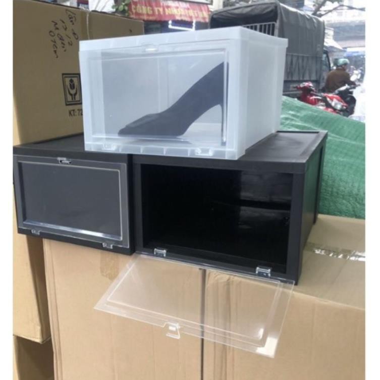 Deal hot ! HỘP ĐỰNG GIÀY VIỆT NHẬT CAO CẤP - Nhựa cứng trong suốt siêu tiện dụng size 34 x 26 x 18cm, bảo quản giày dép