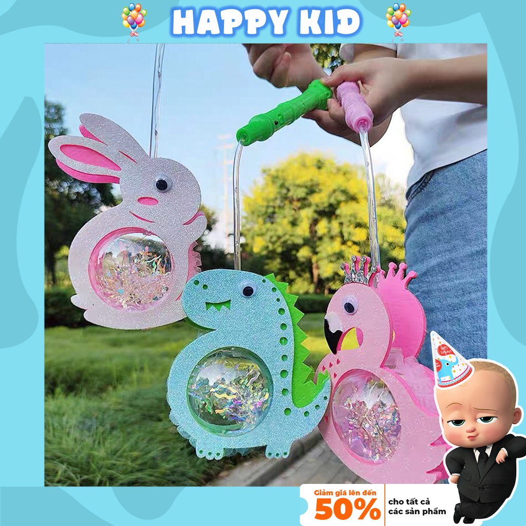 Lồng đèn trung thu phát sáng hình thú cho bé hot trend HAPPYKID LDTT