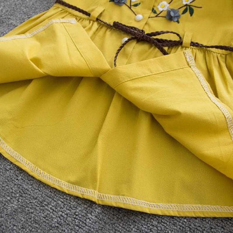 Đầm hoa tay ngắn xinh xắn dành cho bé gái