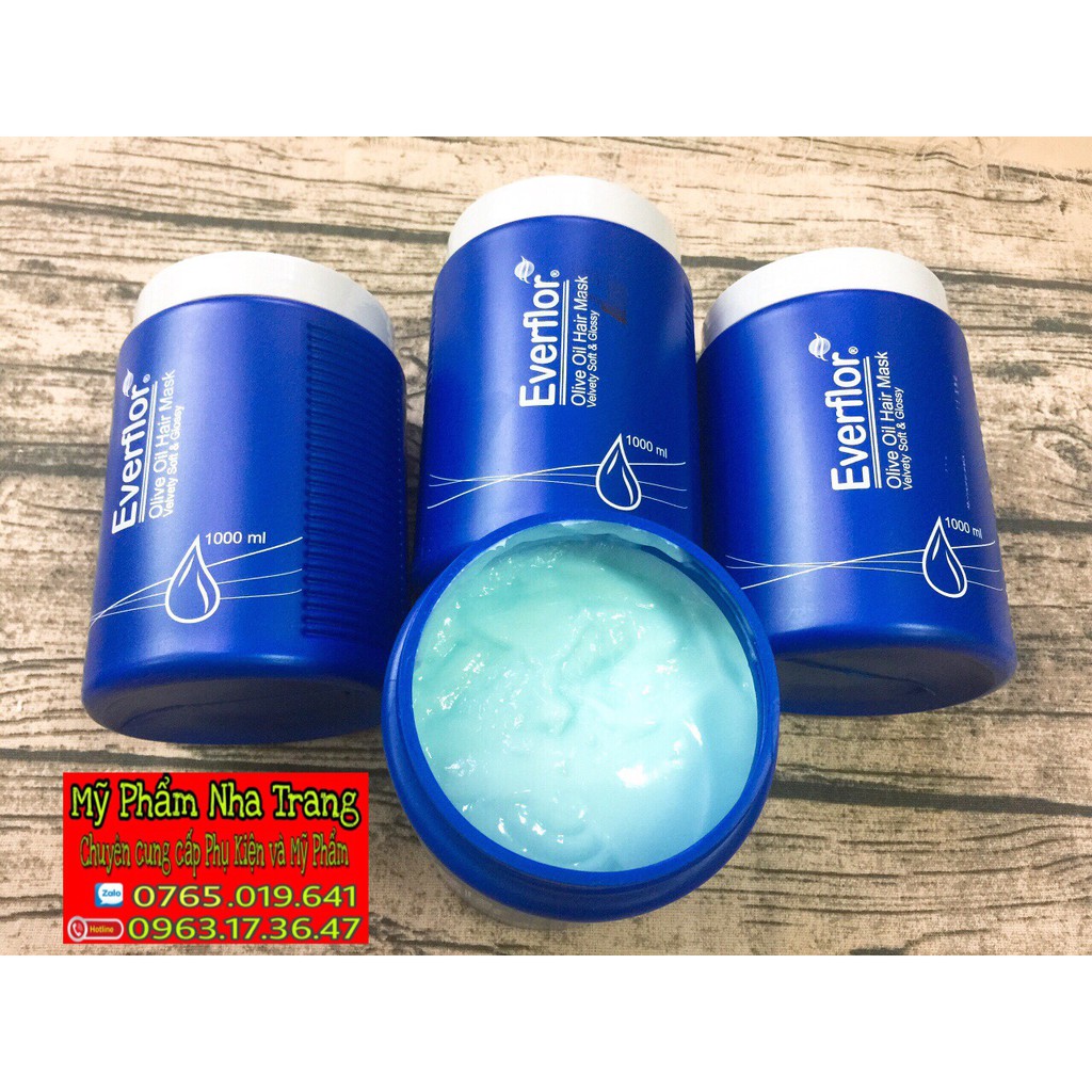 Hấp tóc Olive Everflor xanh 1000ml