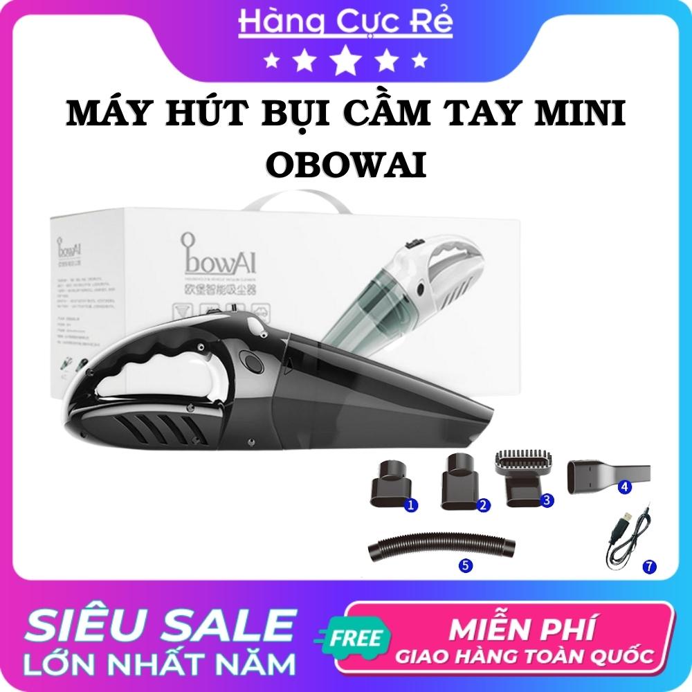 Máy hút bụi ô tô cầm tay mini, pin sạc không dây Obowai - Shop Hàng Cực Rẻ