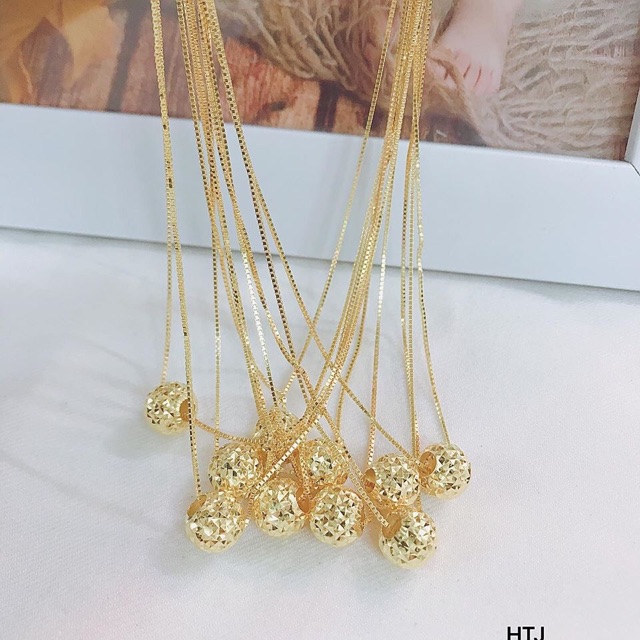 DÂY CHUYỀN MẶT CẦU PHAY XI VÀNG - TRANG SỨC BẠC Ý S925