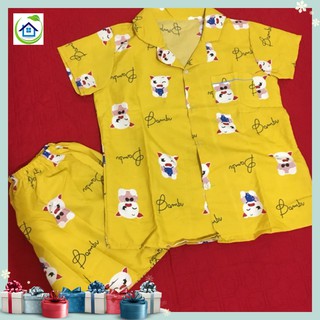 [ Xả kho ]Đồ bộ Pijama kate thái free size từ 40-58kg , thoáng mát chất đẹp