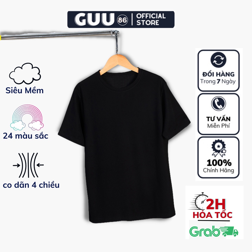 Áo Thun Trơn Nam Nữ Tay Ngắn Nhiều Màu Vải Dày Mịn Không Xù Lông