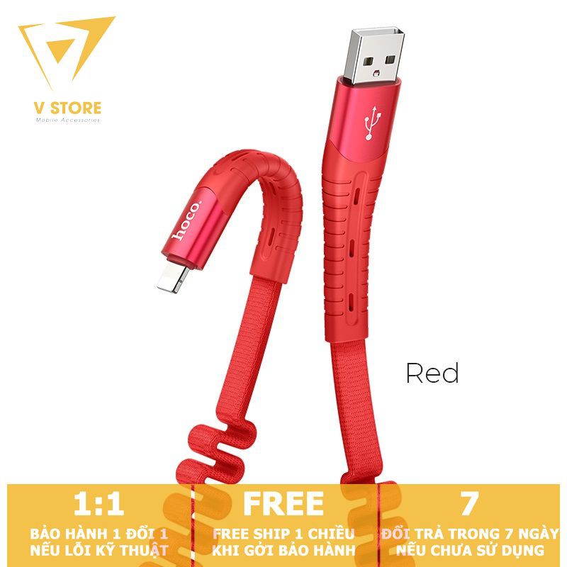 Cáp sạc nhanh Hoco U78 2.4a lightning micro usb type c cho ip android ss oppo