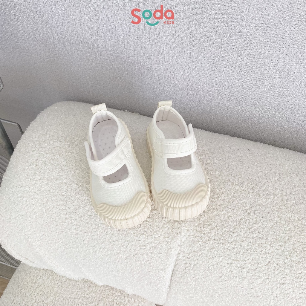 Giày vải canvas quai ngang dành cho bé trai và bé gái (Ảnh thật)