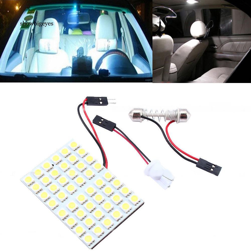 Bảng đèn LED T10 4W 12V bge _ SMD 48 bóng gắn trần xe hơi