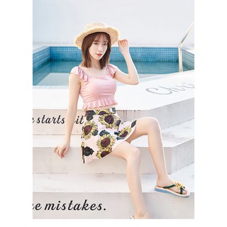 bộ bơi bikini chân váy hoa