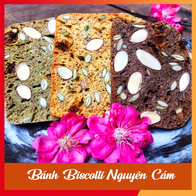 Bánh Ăn Kiêng 🍪 GIẢM CÂN 🍪 Biscotti Nguyên Cám Mix 3 vị Vani, Matcha, Cacao | BigBuy360 - bigbuy360.vn