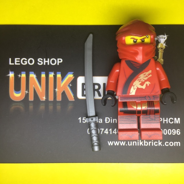 Lego UNIK BRICK Kai (Mẫu 12) Ninja đỏ áo rồng trong Ninjago chính hãng (như