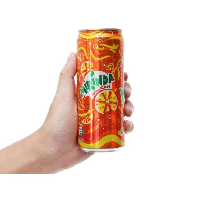 Lốc 6 lon Mirinda cam 330ml - Date 2021