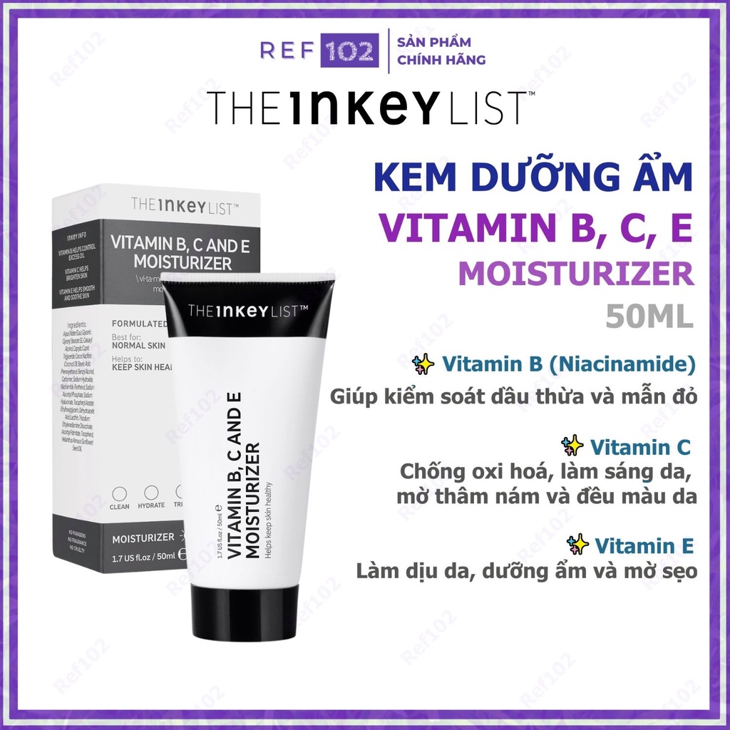 Kem dưỡng ẩm The Inkey List Vitamin B, C And E Moisturizer 50ml