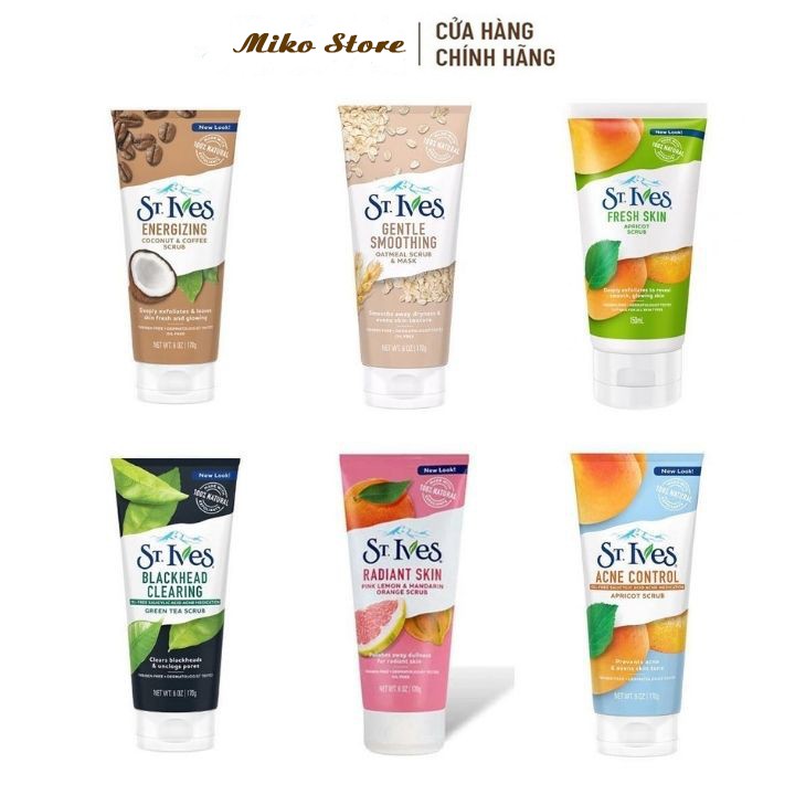 Sữa rửa mặt tẩy tế bào chết St.ives 170g - Miko Store