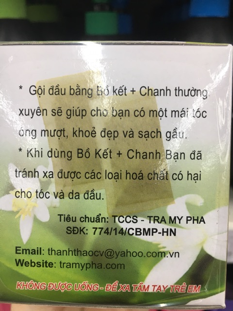 Dầu gội  Bồ kết - Chanh nguyên chất