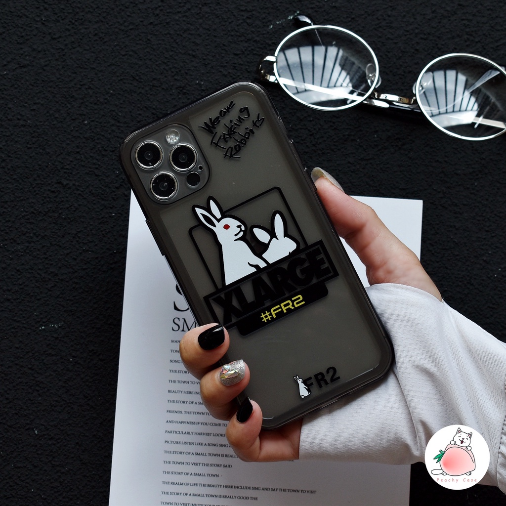 Ốp Điện Thoại TPU Dẻo Trong Suốt Họa Tiết Hoạt Hình Chú Thỏ FR2 Cho iPhone 14 13 12 11 Pro Xs Max Xr 7 8 Plus