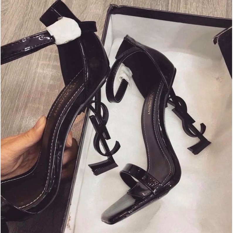 Sandal da bóng quai mảnh Y.S gót 9p siêu sang