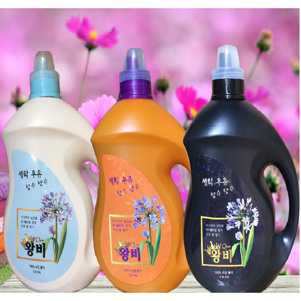 [Minhha] [Hàn Quốc] Nước Giặt Xả Nữ Hoàng 9in1 (QUEEN 3,8L) (mùi thơm dùng cho cả trẻ em) 62 95
