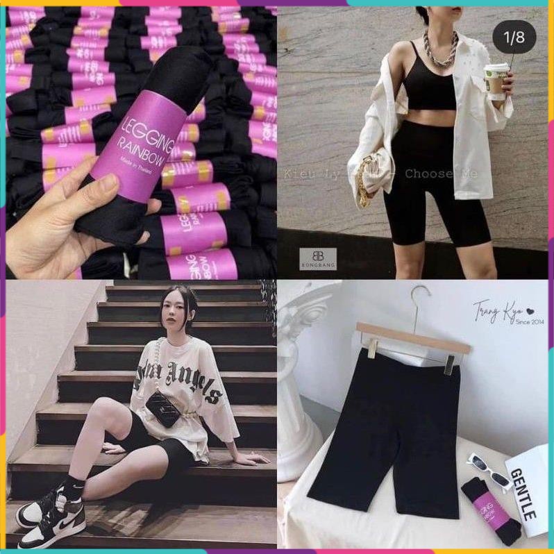 Quần legging lửng nữ, short ngố nâng mông tập thể thao