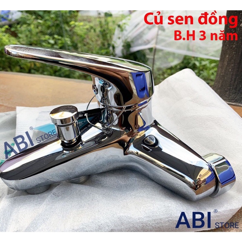 Bộ vòi sen tắm nóng lạnh 3203 thân đồng cao cấp B.H 3 năm, củ sen vòi hàng công ty