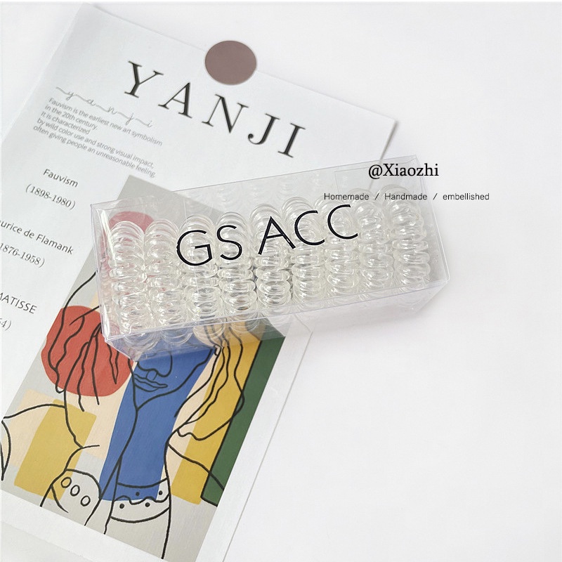 Dây Cột Tóc Dạng Dây Điện Thoại Màu Gradient Thời Trang Hàn Quốc Cho Nữ