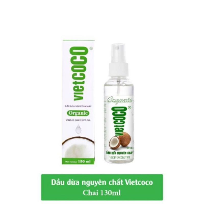 Dầu dừa nguyên chất Organic Vietcoco 130ml dạng xịt