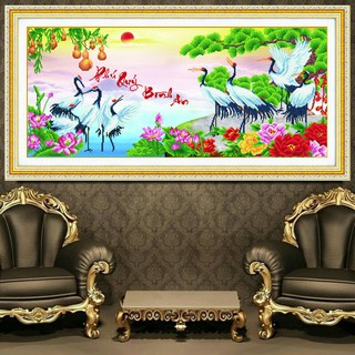 Tranh đính đá Phú Quý Bình An KT:115 x 56cm( VS237 )