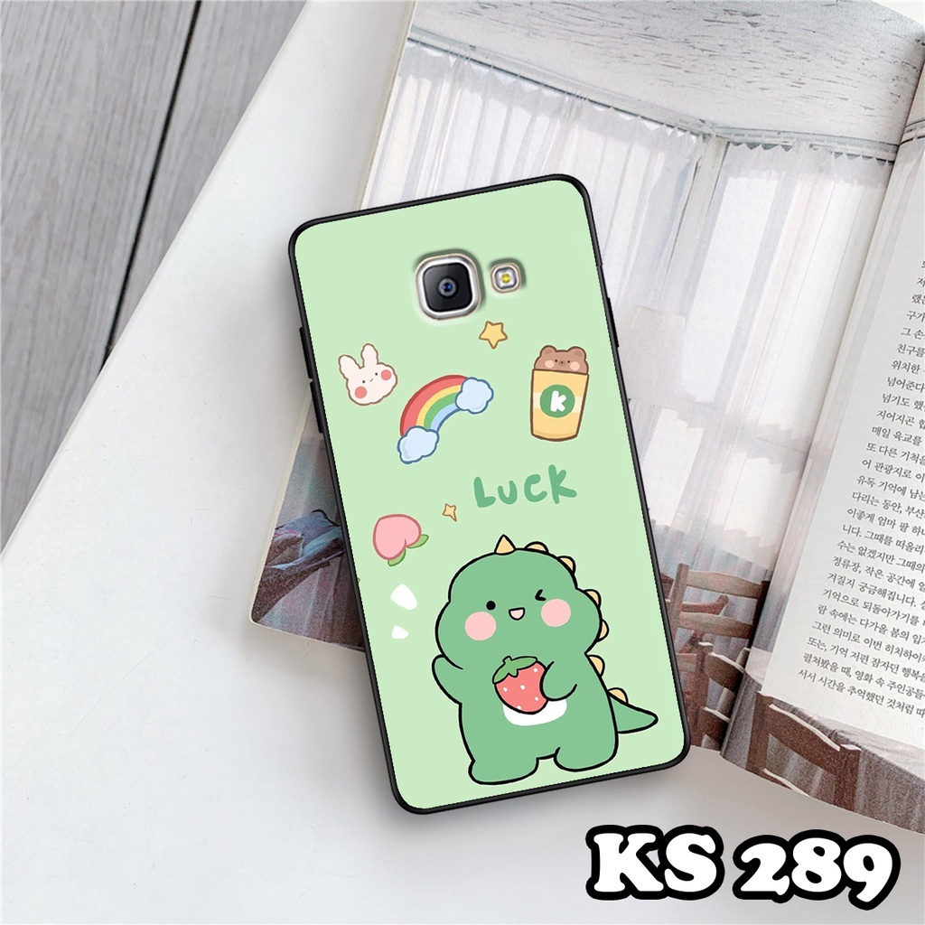 Ốp lưng Samsung A9 Pro - Samsung C9 Pro - Ốp in hình khủng long DinoCute - Lưng nhám viền TPU