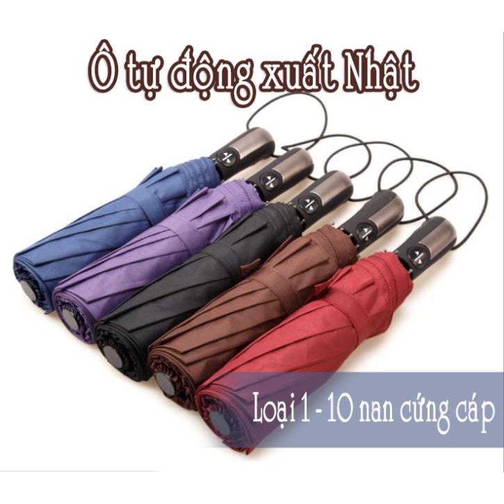 Ô dù tự động mở và gấp bằng nút bấm (Hàng xuất Nhật) loại 10 nan rộng 115 cm - NPP HS Shop Thủ Đức