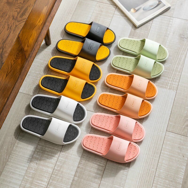 Dép Đi Trong Nhà Unisex, Cao Su Chống Trợt, Siêu Êm