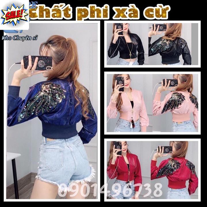 Áo Khoác Nữ Lửng Cao Cấp Phi Xà Cừ Cánh Én Siêu Hot