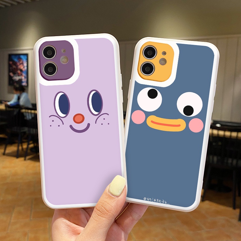 ỐP IPHONE BẢO VỆ CAM CHỐNG VÂN TAY CHỐNG BỤI vuông cạnh ốp lưng 12 pro max Biểu cảm CUTE full case 6 đến 13promax tr209