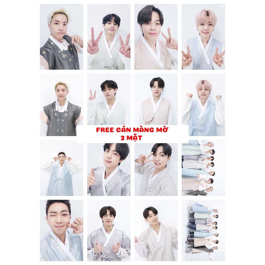 Lomo card 16 ảnh nhóm BTS - Chuseok 2021