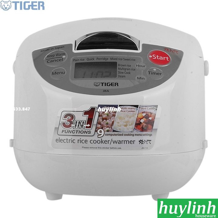 Freeship Nồi cơm điện tử Tiger JBA-A10W - 1 lít - made in Nhật Bản