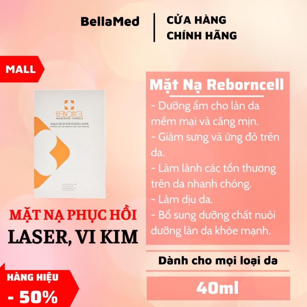 mặt nạ Reborncell dưỡng ẩm cho da mềm mại, chống khô và nứt nẻ trên da, làm dịu da, giảm sưng