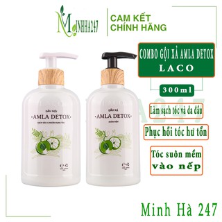 Dầu gội và dầu xả AMLA DETOX ngăn rụng tóc, sạch gàu hết ngứa cho mái tóc suôn mềm