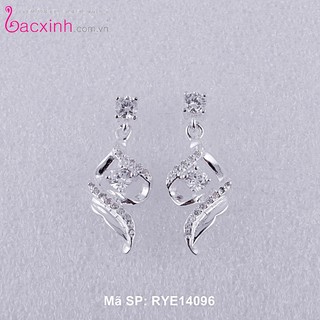 Bông tai bạc Ý 925 Bạc Xinh -Lá tầm xuân RYE14096