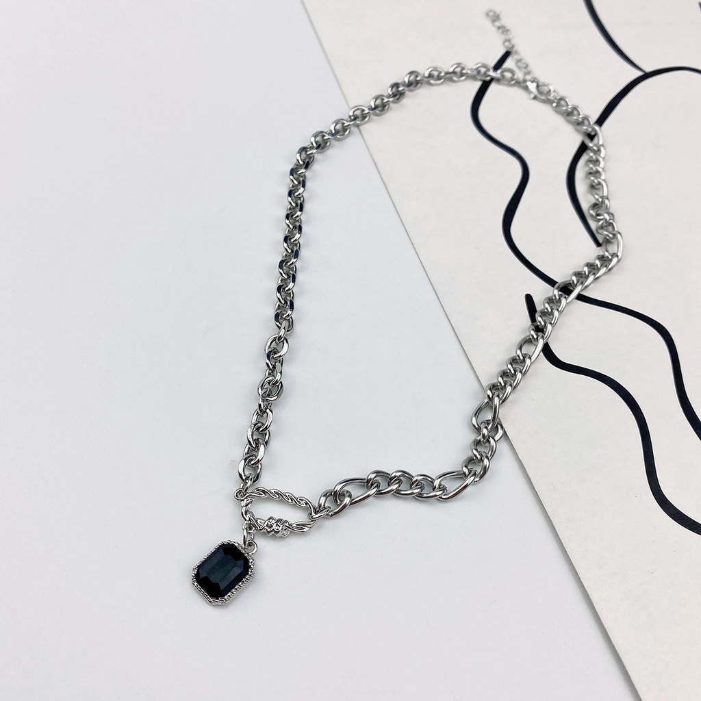 Vòng Cổ Choker Đính Đá Zircon Đen Thiết Kế Đơn Giản Sang Trọng Cho Nữ