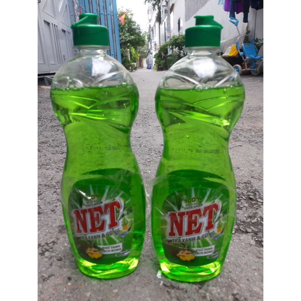 Nước rửa chén NET 750g Hương Trà xanh - Gừng