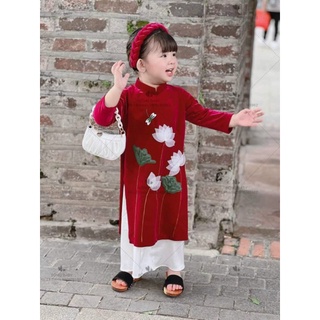 Sét áo dài cách tân bé 💖 FREESHIP 💖 áo dài đẹp kết hoa cho bé đẹp