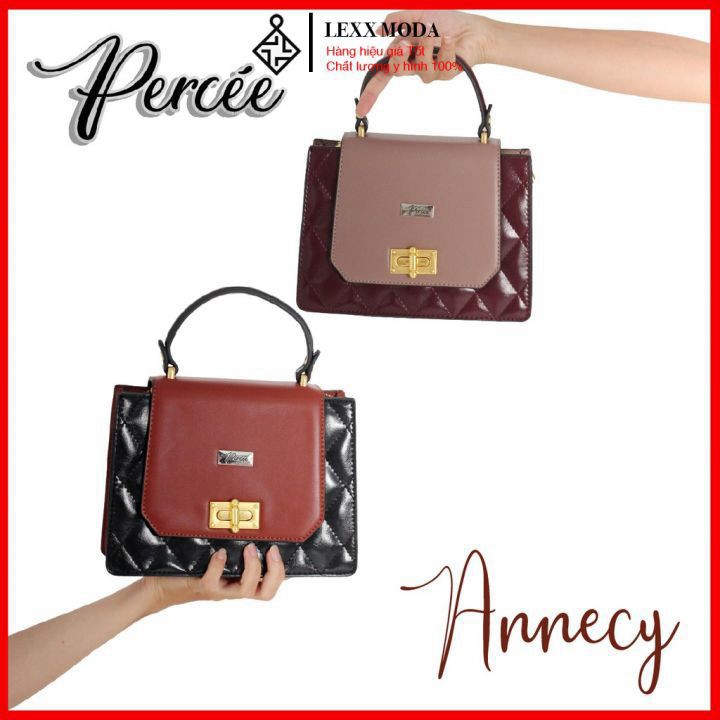 Túi xách nữ ⚡ HÀNG CAO CẤP ⚡ Túi đeo chéo nữ Percee M9094 chất da Pu trần trám đẹp bền, thiết kế mẫu độc lạ #