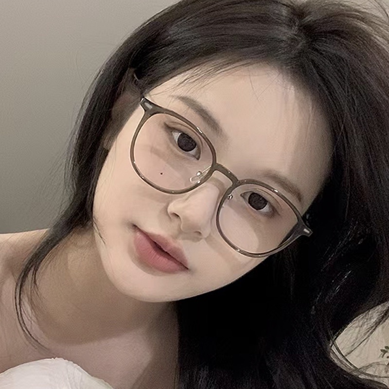 Mắt Kính Gọng Vuông Chống Ánh Sáng Xanh Trong Suốt Thời Trang Hàn Quốc