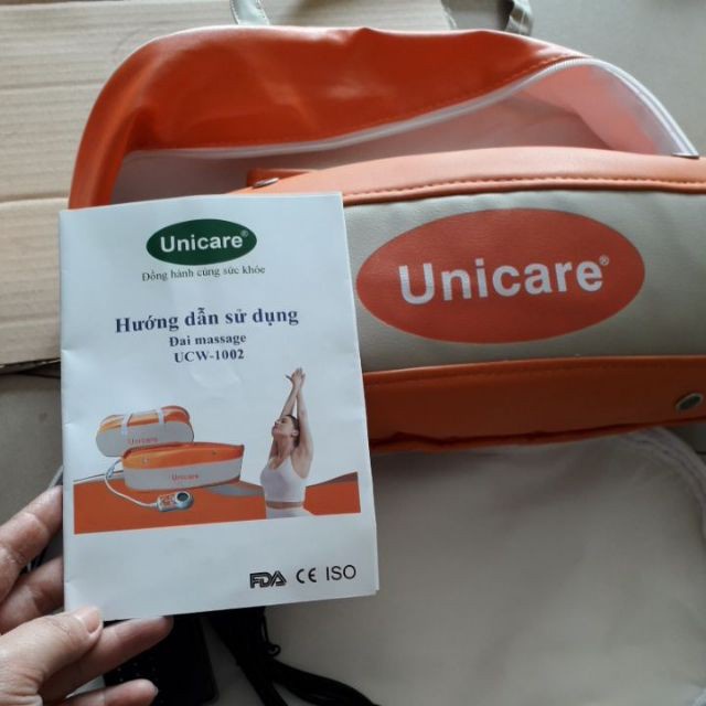 ✅ Đai Massage Bụng Có Làm Nóng: Unicare UCW1002 (Mát xa, Massa) (BH 12 Tháng) VT0095